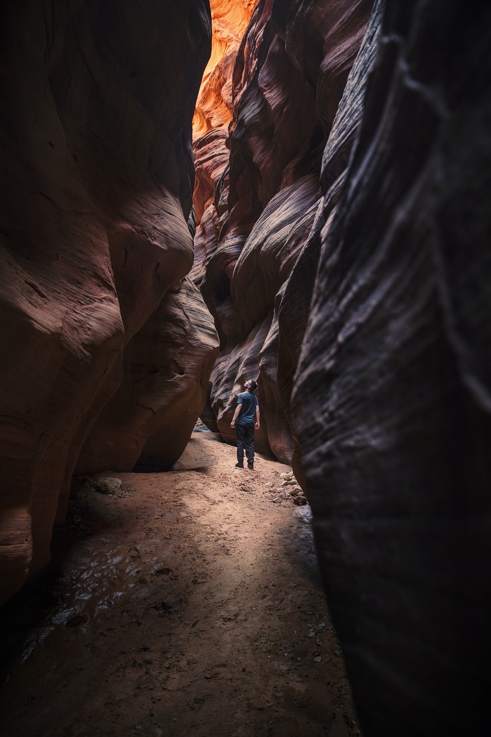 man near canyon